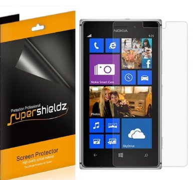 SUPERSHIELDZ- High Definition (HD) Clear Screen Protector for Nokia Lumia 925   Lifetime Replacements Warranty [6-PACK] - Retail Packaging