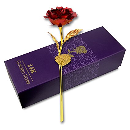 UniteStone 24K Gold Foil Rose Birthday Gift, Mother Day gift, Valentine's Day Gift, Anniversary Gift