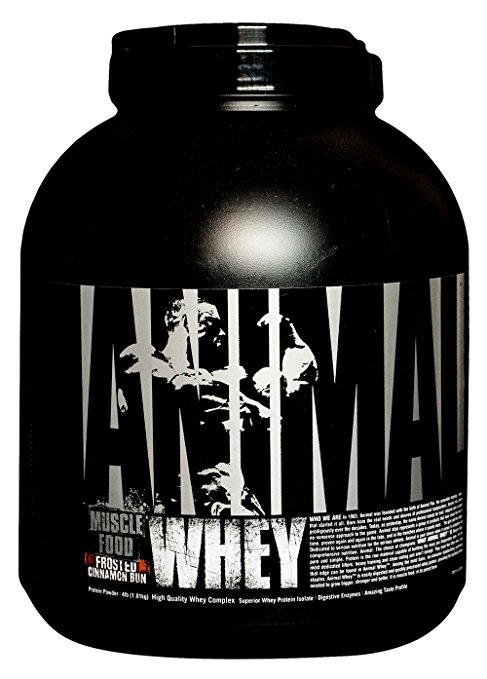 Universal Nutrition Animal Whey Isolate Loaded Whey Protein Powder Supplement, Frosted Cinnamon Bun, 4 Pound