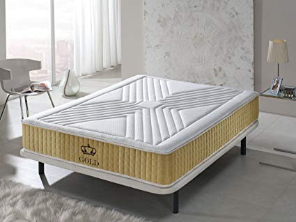 SIMPUR RELAX | Luxury Gold-threaded 11-Zone Memory Mattress Depth 25 cm | 150X200 cm KING | Soft touch sleeping surface| Orthopaedic | High Quality Side-stitched border | Balanced Sleep Temperature