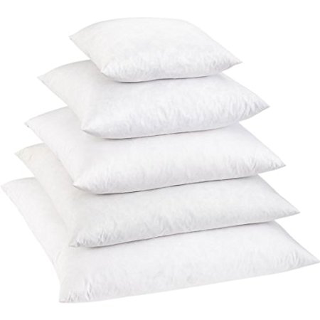 Multiple Sizes - Feather Down Pillow Inserts - 18 x 18" - 210TC Poly/Cotton-Down Proof Shell - Exclusively by Blowout Bedding RN# 142035
