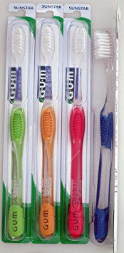 GUM MicroTip Toothbrush - 475 Compact, Ultra Soft (3 Pack)