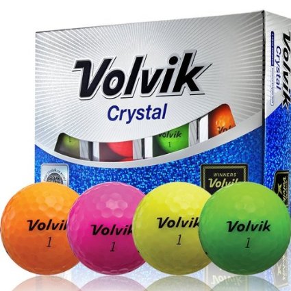 Volvik Crystal Green Golf Balls 12-Ball Pack
