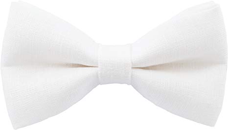 Linen Classic Pre-Tied Bow Tie Formal Solid Tuxedo, by Bow Tie House