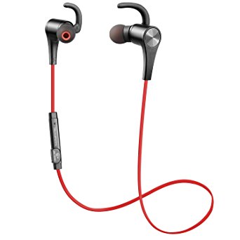 SoundPEATS Wireless Headphones Magnetic Earphones Sport In-Ear Secure Fit Stereo Bluetooth Earbuds for Running (Bluetooth 4.1, aptx, 6 Hours Play, Sweatproof ) Red