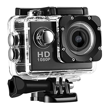 Dyno 1080p 12MP Sports Waterproof Camera with Micro SD Card Slot, 2 inch LCD Wide Angle and Multi Language Action Video up to 30M