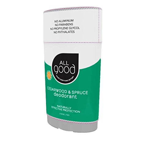 All Good Cedar Wood & Spruce Deodorant, 2.5 Ounce