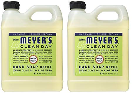 Mrs. Meyers Liquid Hand Soap Refill Lemon Verbena, 2 Pack (33 oz)