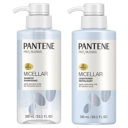 Pantene 2 Piece Pro-V Blends Micellar Gentle Cleansing Water Shampoo and Moisturizing Milk Conditioner Set