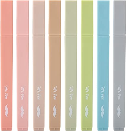 Mr. Pen- Aesthetic Highlighters, 20 pcs, Chisel Tip, Pastel Colors, No  Bleed Bible Highlighter Pastel - Mr. Pen Store