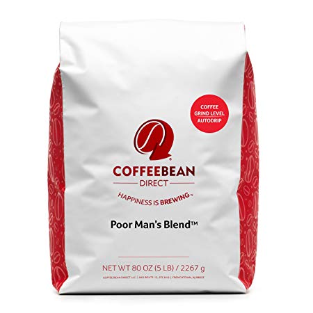 Coffee Bean Direct Poor Man's Blend™ Ground Coffee, Medium Roast, 5-Pound Bag