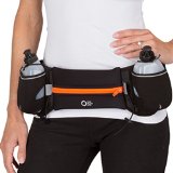 Hydration Belt Best for Runners - Two 10-Ounce BPA Free Water Bottles - Leak Proof and Lightweight Waist Pack and Running Pouch Fits Gels Fuel Energy Bars Protects Smartphone - 100 Money Back Guarantee