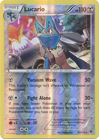 Pokemon - Lucario (63/124) - XY Fates Collide - Reverse Holo