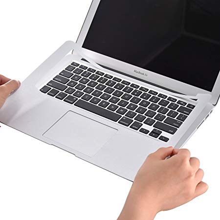 ChasBete Macbook Palm Rest Protective Cover Ultra Thin Durable Sticker Skin with Trackpad Protector for Macbook Air 13 inch Model A1369,A1466 Silver