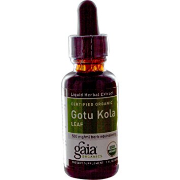 Gaia Herbs - Gotu Kola Leaf & Root Certified Organic - 1 oz.