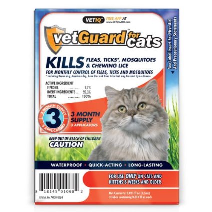 VetGuard Plus Flea and Tick Drops for Cats All Sizes