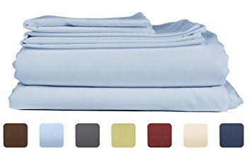 King Size Sheet Set - 4 Piece - Hotel Luxury Bed Sheets - Extra Soft - Deep Pockets - Easy Fit - Breathable & Cooling - Wrinkle Free - Comfy – Light Blue Bed Sheets - Kings Sheets Baby Blue PC