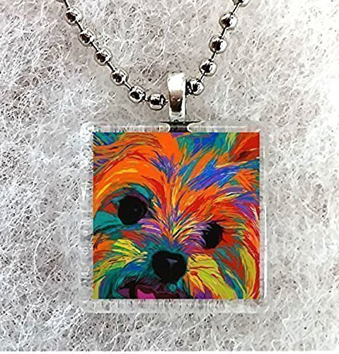 "Love in Color", Yorkshire Terrier Jewelry, Yorkie Earrings, Yorkie Necklace, From Original Art by Artist Patti Siehien, Ships Free!