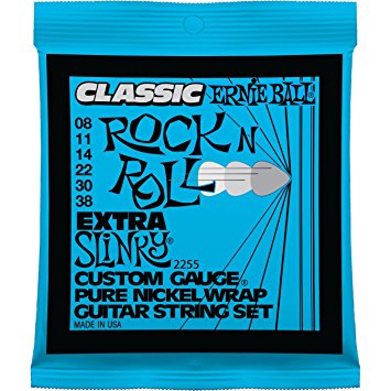 Ernie Ball Classic Pure Nickel Extra Slinky Set, .008 - .038