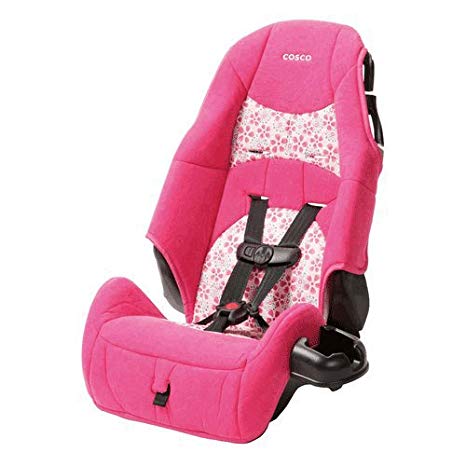 Cosco – Highback 2-in-1 Booster Car Seat – 5-Point Harness or Belt-positioning – Machine Washable Fabric , Ava