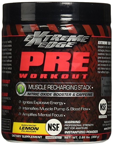 BlueBonnet Extreme Edge Pre Workout Powder, Savage Lemon, 0.66 Pound