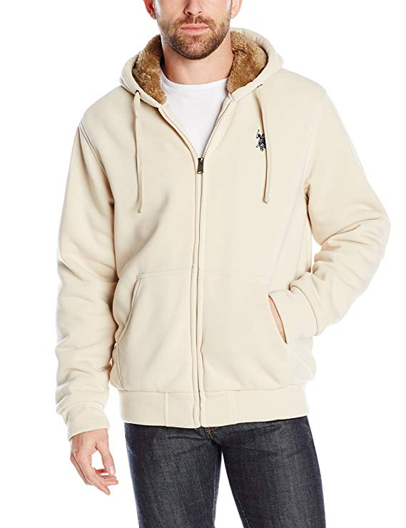 U.S. Polo Assn. Men's Fleece Hoodie with Sherpa Lining