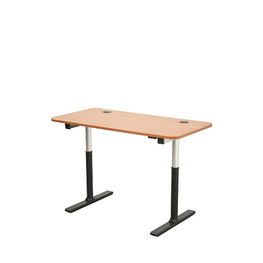 ApexDesk Vortex Series 60-in Wide 2-Button Electric Height Adjustable Sit to Stand Desk (Light Cherry Top)