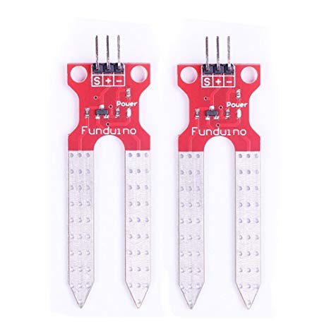 Cylewet 2Pcs Soil Moisture Sensor Soil Humidity Detection Module for Arduino 0.79× 2.36inches (Pack of 2) CYT1033