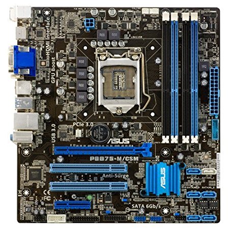 ASUS P8B75-M/CSM LGA 1155 Intel B75 HDMI SATA 6Gb/s USB 3.0 Micro ATX Intel Motherboard