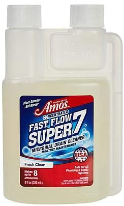 Professor Amos' Fast Flow Super 7 Microbial Drain Cleaner 8 oz.