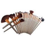 Brushes PeleusTech 24pcs Makeup Cosmetics Professional Brush Set Kit Facial Brush Kit Set-Golden