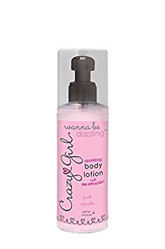 Classic Erotica Crazy Girl Wanna Be Dazzling Sparkling Body Lotion with Sex Attractant, Pink Cupcake, 6 Fluid Ounce
