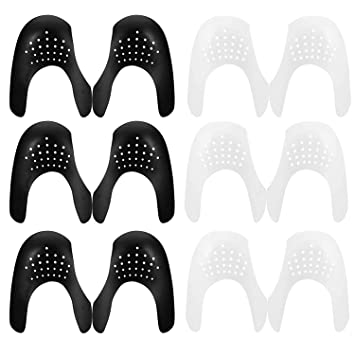 Comfowner Shoe Shields Crease Protectors Toe Box Decreaser Prevent Shoes Crease Indentation Sneaker Shields Anti-Wrinkle Shoes Creases Protector Men's 7-12/ Women's 5-8（6pair）