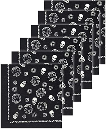 ToBeInStyle Unisex Pack of 6 Classic Cotton Graphic Bandanas