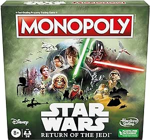 Hasbro Gaming Monopoly: Star Wars Return of The Jedi Board Game for 2-6 Players, Inspired by Return of The Jedi Movie, Game for Families and Kids Ages 8  (Amazon Exclusive)