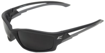 Edge Eyewear TSK216 Kazbek Polarized Safety Glasses Black with Smoke Lens