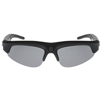8GB iVUE Crossfire 720P HD Action Camera Glasses Sport POV Video Recording DVR Eyewear (Black, 140° Wide Angle Lens)
