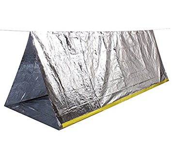 Wealers Emergency Shelter Thermal Tent Survival Cold Weather Thermal Mylar Materiel Lightweight Waterproof Great For Hiking, Camping, & Backpacking First Aid Kit