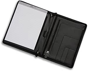 Lefty's Zippered Left-Handed Black Eco-Leather Padfolio