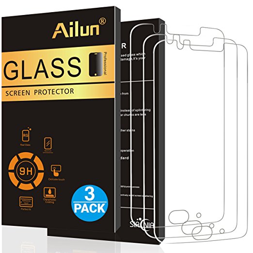 Moto G5 Screen Protector,[3Pack]by Ailun,Tempered Glass for Moto G5,9H Hardness,Ultra Clear,Anti-Scratch,Case Friendly-Siania Retail Package