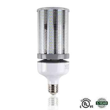 Hykolity 120W LED Corn Light Bulb [300W Metal Halide|HID Replacement] 12600lm 6000K Cool White Large E39 Mogul Screw Base 360° Flood Bulb for Warehouse, Parking Lot, High Base