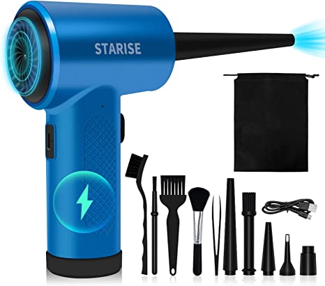 STARISE Electronics Compressed air Duster - Keyboard Cleaner for Office，Replaces Canned Air for Computer Keyboard Car Cleaning