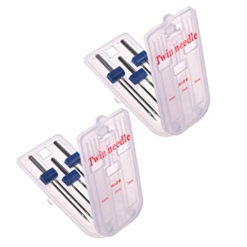 BCP 2 Set Durable Twin Needles Pins Sewing Machine Accessories