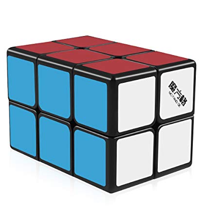 D-FantiX Qiyi 2x2x3 Cuboid Cube, 223 Speed Cube Twisty Puzzle (Black)