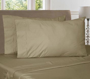 Luxury 900 Thread Count Egyptian Blend 4 Piece Sheet Set (Queen, Taupe)