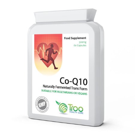 Co-Enzyme Q10 CoQ10 300mg 60 Vegetarian Capsules - Fast Release High Absorption - UK Manufactured GMP Quality Assured Co-Q-10 Supplement - Supports Energy Production Healthy Heart Function and Replenishes Coenzyme Q10 Levels