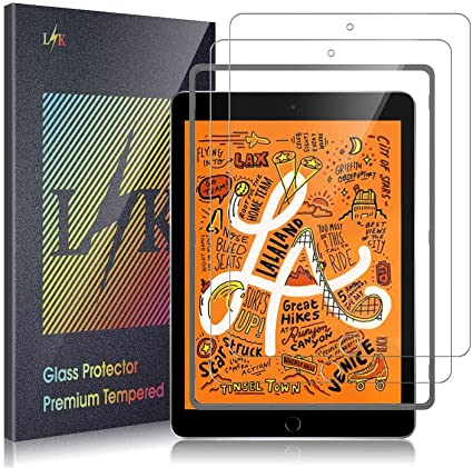 2 Pack LϟK Screen Protector Compatible for iPad 10.2 7th Generation 2019, Apple Pencil Compatible Tempered Glass Film