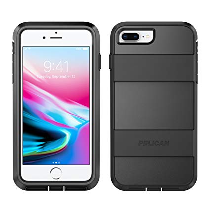 iPhone 8 Plus Case | Pelican Voyager Case - fits iPhone 6s/7/8 Plus (Black)