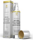 Retinol Hyaluronic Acid Collagen Vitamin C Serum Anti-Aging Anti-Wrinkle Huge 40 - Face Night Firming Moisturizer Cleanser for Sensitive Skin for Men Women