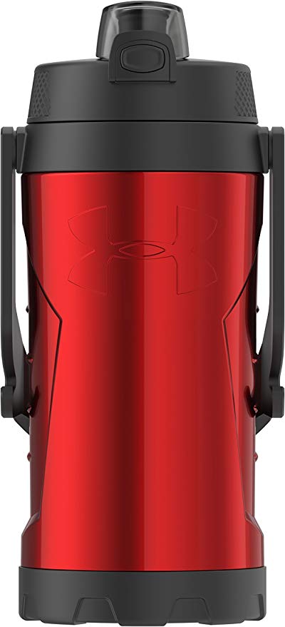 Under Armour MVP 2 Liter Stainless Steel Water Bottle, Matte Red